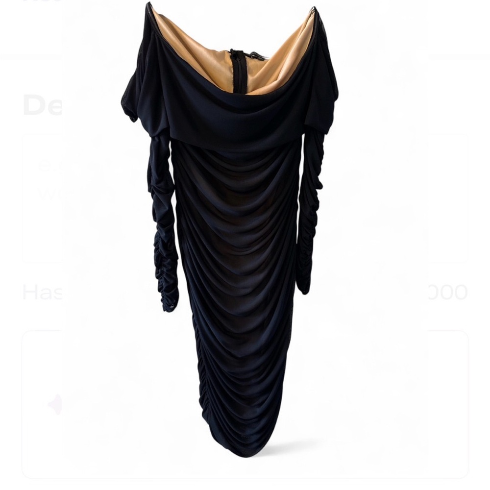 Fashion Nova Black Off Shoulder Dress